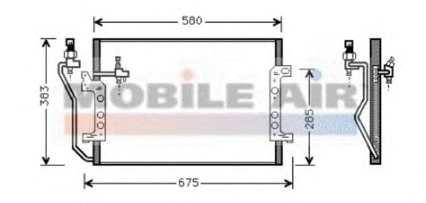 Радиатор кондиционера VAN WEZEL 30005289