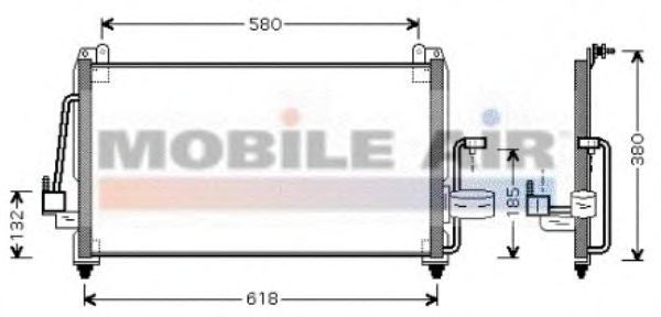 Радіатор кондиціонера VAN WEZEL 81005040
