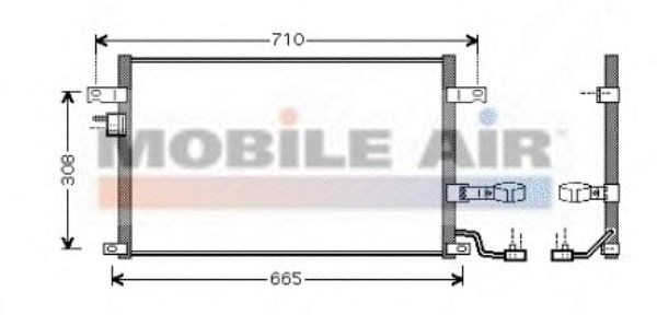 Радиатор кондиционера VAN WEZEL 81005056