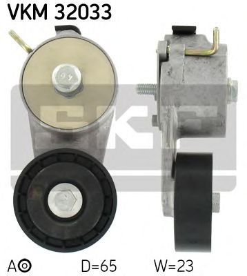 Натяжной ролик поликлинового ремня SKF VKM 32033