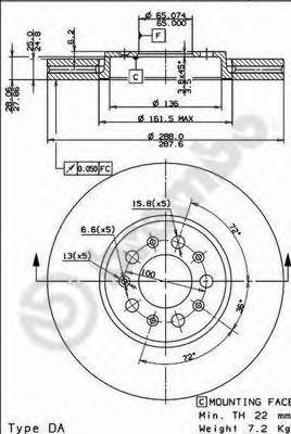 Гальмівний диск BREMBO 09.7010.21