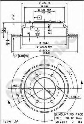 Тормозной диск BREMBO 09.7377.10