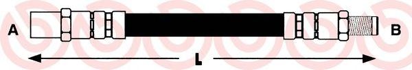 Тормозной шланг BREMBO T 50 011