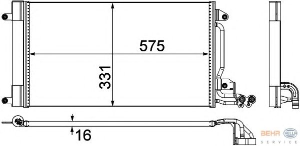 Радиатор кондиционера HELLA 8FC 351 309-131