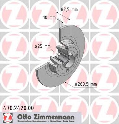Гальмівний диск ZIMMERMANN 470.2420.00