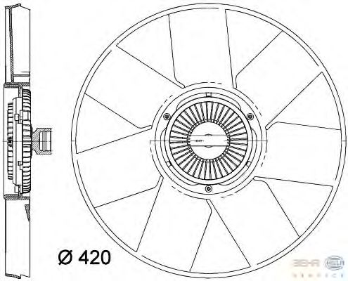 Вентилятор охлаждения HELLA 8MV 376 758-261