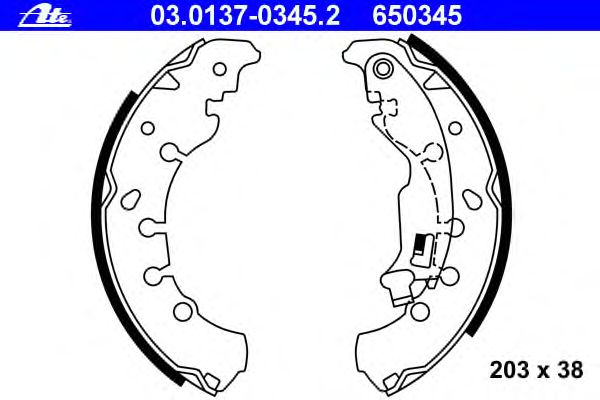Тормозные колодки ATE 03.0137-0345.2