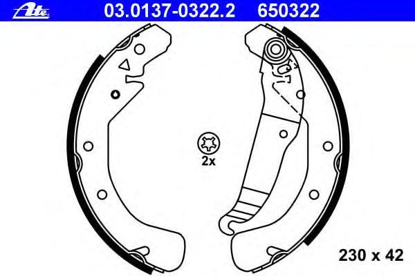 Тормозные колодки ATE 03.0137-0322.2