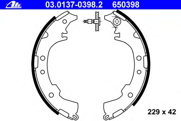 Тормозные колодки ATE 03.0137-0398.2
