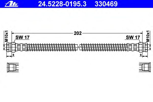 Тормозной шланг ATE 24.5228-0195.3