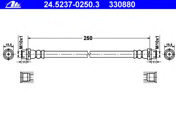Тормозной шланг ATE 24.5237-0250.3