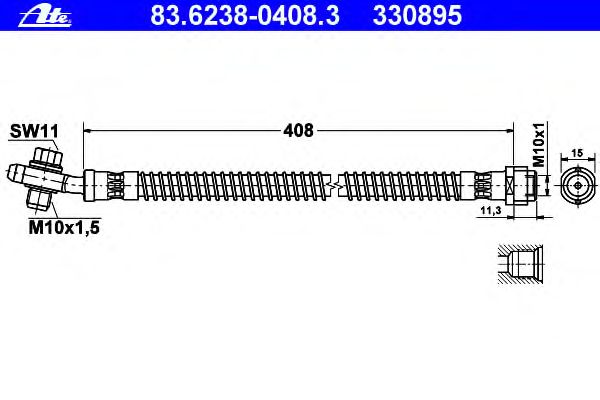 Тормозной шланг ATE 83.6238-0408.3
