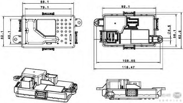 Регулятор, вентилятор салону BEHR HELLA SERVICE 5HL 351 321-651