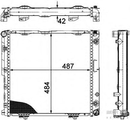 Радиатор, охлаждение двигателя BEHR HELLA SERVICE 8MK 376 712-431