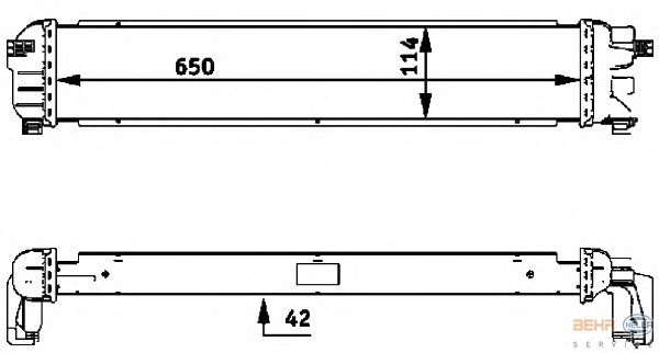Радиатор, охлаждение двигателя BEHR HELLA SERVICE 8MK 376 717-421