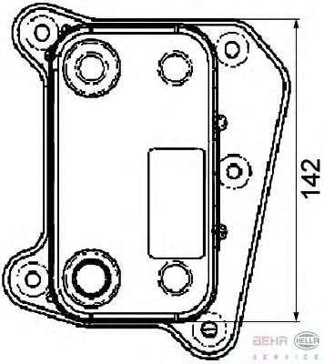 Масляный радиатор BEHR HELLA SERVICE 8MO 376 726-091