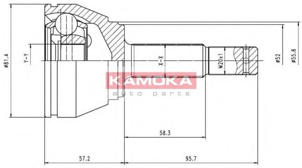 Комплект ШРУСов KAMOKA 6804