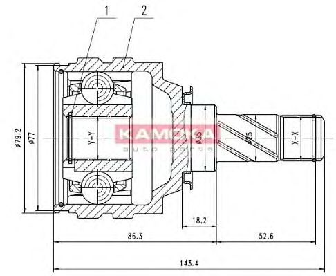 Комплект ШРУСов KAMOKA 8717
