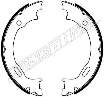 Тормозные колодки ручника TRUSTING 052.129
