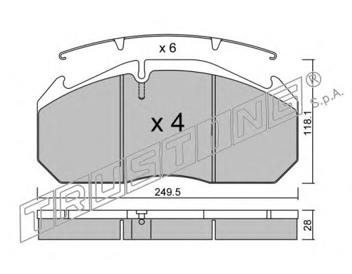 Тормозные колодки TRUSTING 602.0