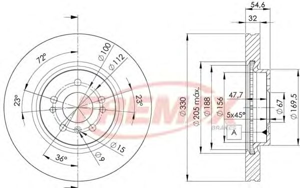 Гальмівний диск FREMAX BD-3507