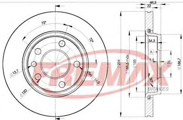 Гальмівний диск FREMAX BD-3021