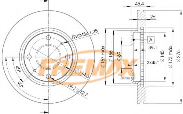 Тормозной диск FREMAX BD-6070 Premium Carbon +
