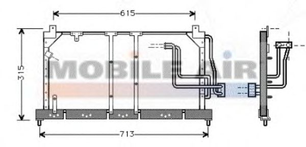 Радиатор кондиционера VAN WEZEL 37005224