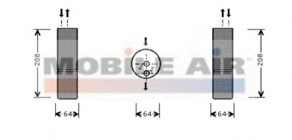 Осушитель кондиционера VAN WEZEL 3000D053
