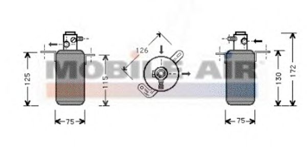 Осушитель кондиционера VAN WEZEL 3000D267