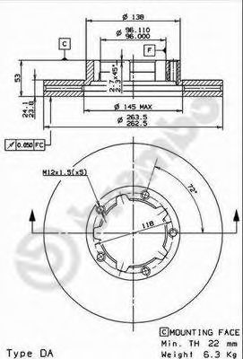Тормозной диск BREMBO 09.7117.10