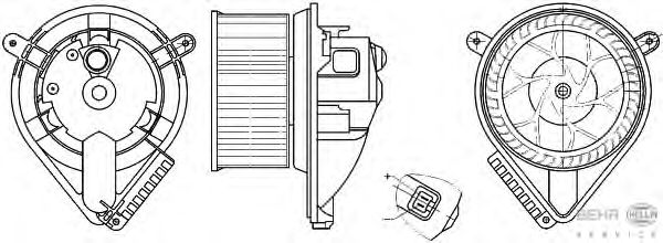 Вентилятор салона BEHR HELLA SERVICE 8EW 351 304-041
