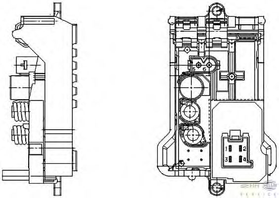 Регулятор, вентилятор салона BEHR HELLA SERVICE 5HL 351 321-141