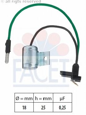 Конденсатор зажигания FACET 0.0627