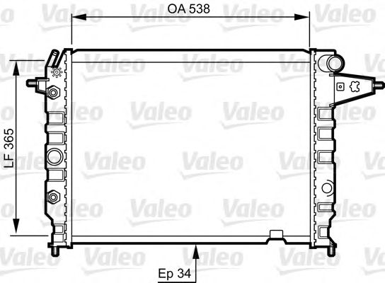 Радиатор, охлаждение двигателя VALEO 730396