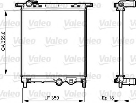 Радиатор, охлаждение двигателя VALEO 735469