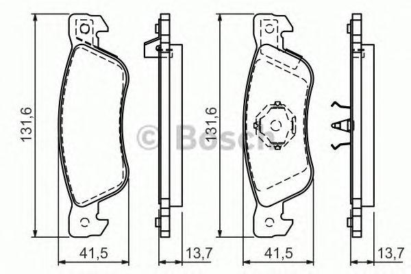 Гальмівні колодки BOSCH 0 986 424 262