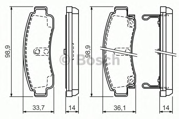 Тормозные колодки BOSCH 0 986 424 299