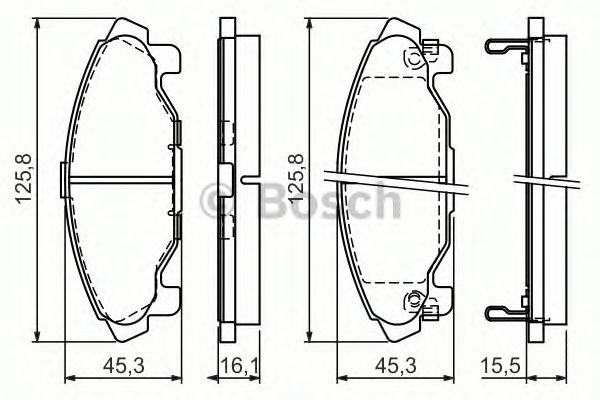 Тормозные колодки BOSCH 0 986 424 590