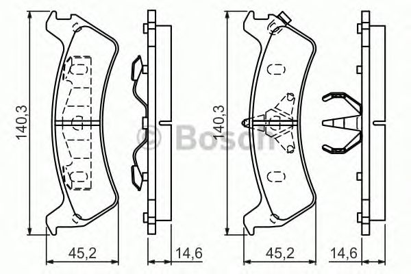 Тормозные колодки BOSCH 0 986 424 655