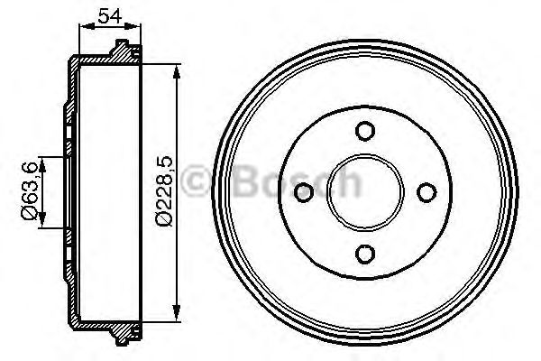 Тормозной барабан BOSCH 0 986 477 051