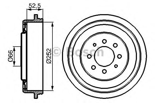 Тормозной барабан BOSCH 0 986 477 067