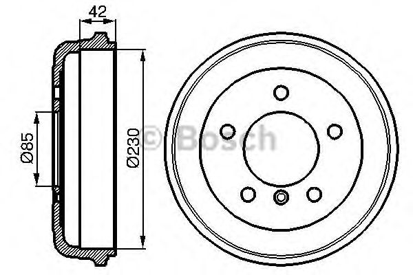 Тормозной барабан BOSCH 0 986 477 101