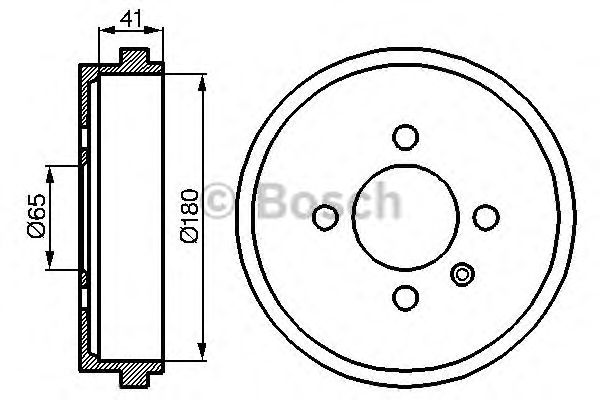 Тормозной барабан BOSCH 0 986 477 105