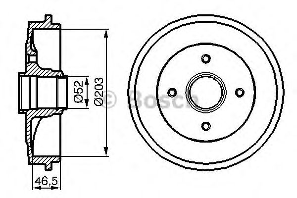 Тормозной барабан BOSCH 0 986 477 127