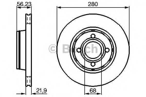 Тормозной диск BOSCH 0 986 478 128