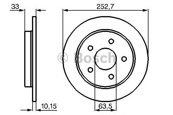 Тормозной диск BOSCH 0 986 478 196