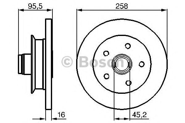 Тормозной диск BOSCH 0 986 478 224