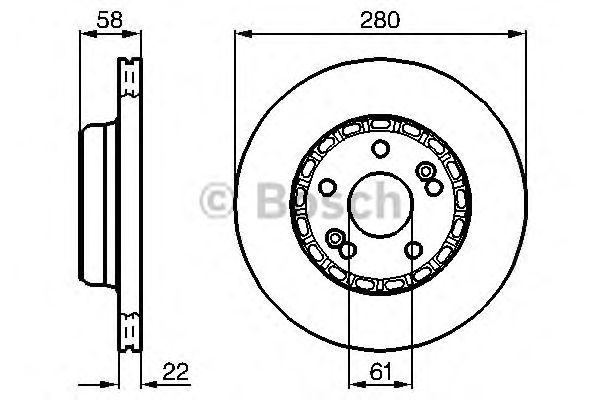 Тормозной диск BOSCH 0 986 478 280
