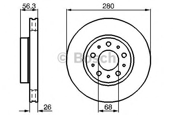 Тормозной диск BOSCH 0 986 478 298